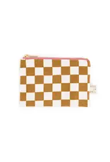 Portemonnee Caramel/ecru check