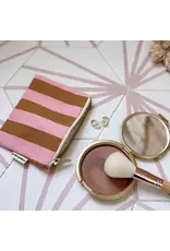 Portemonnee Caramel/roze streep