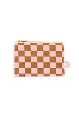 Portemonnee Caramel/roze check