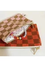 Portemonnee Caramel/roze check