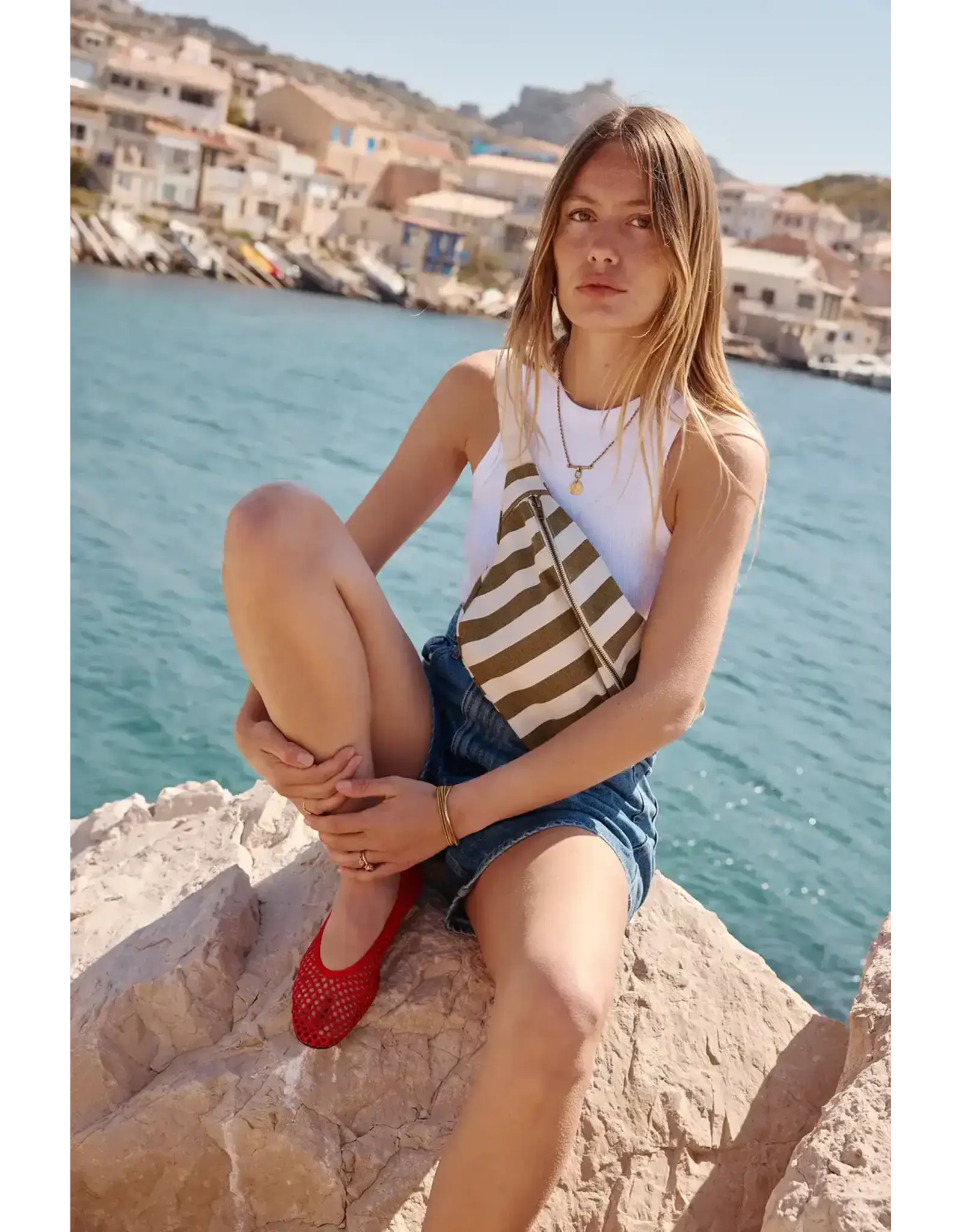 Heuptasje Olive/greige