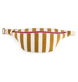 Heuptasje Caramel/ecru streep