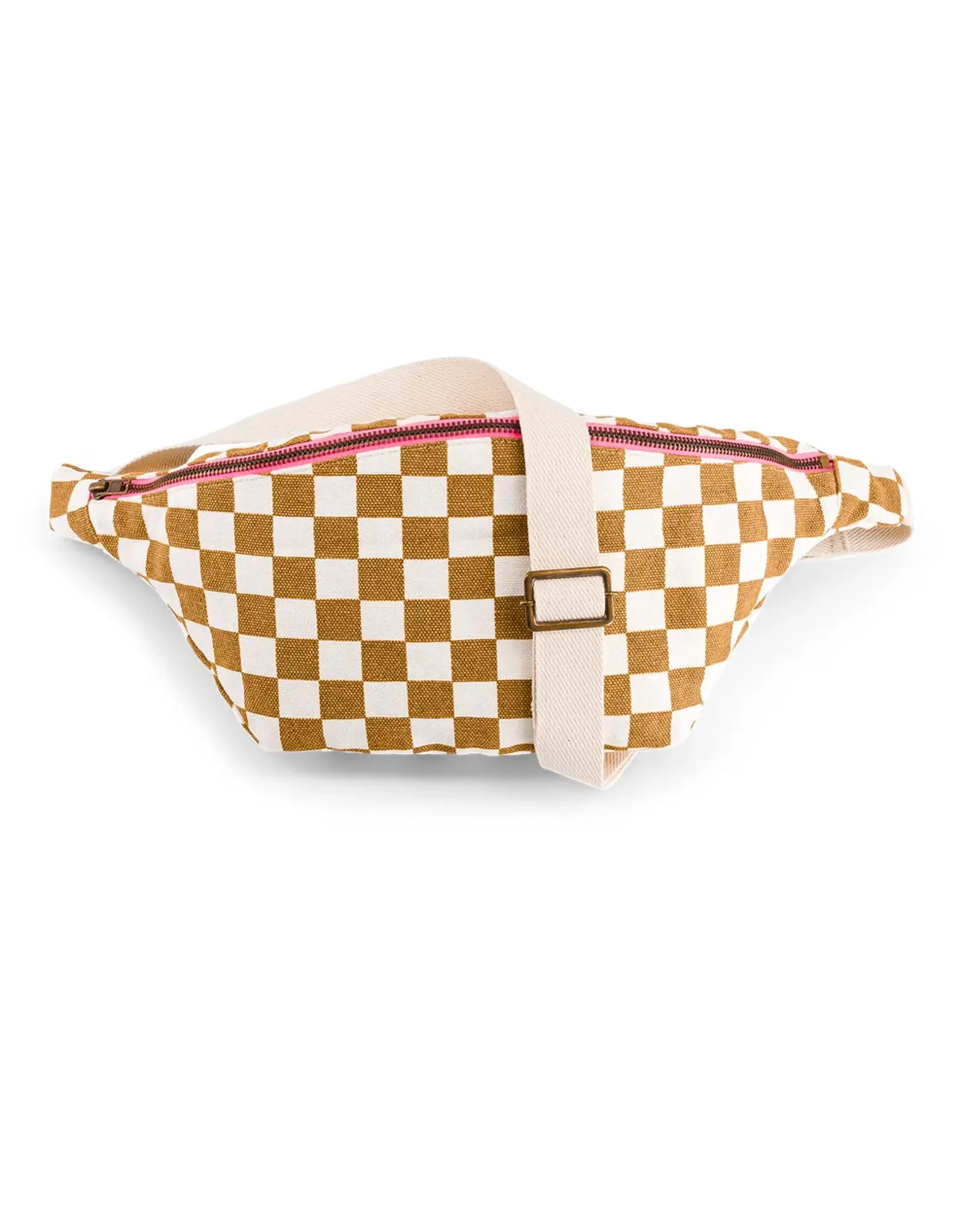 Heuptasje Caramel/ecru check