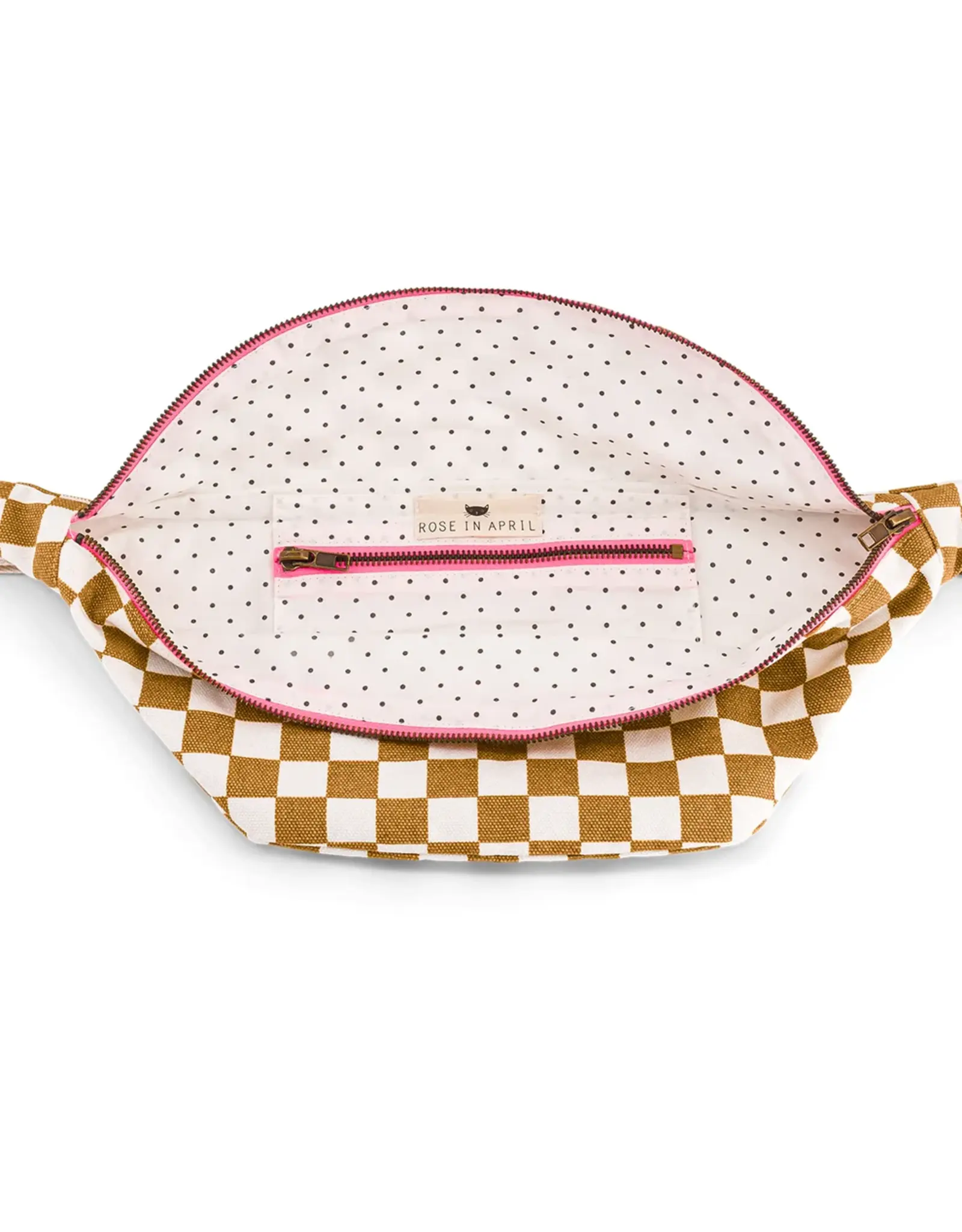 Heuptasje Caramel/ecru check