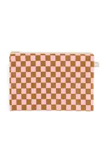 Pochette Caramel/roze check