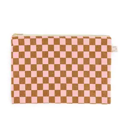 Pochette Caramel/roze check