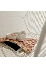 Pochette Caramel/roze check