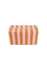 Toilettas Caramel/roze streep