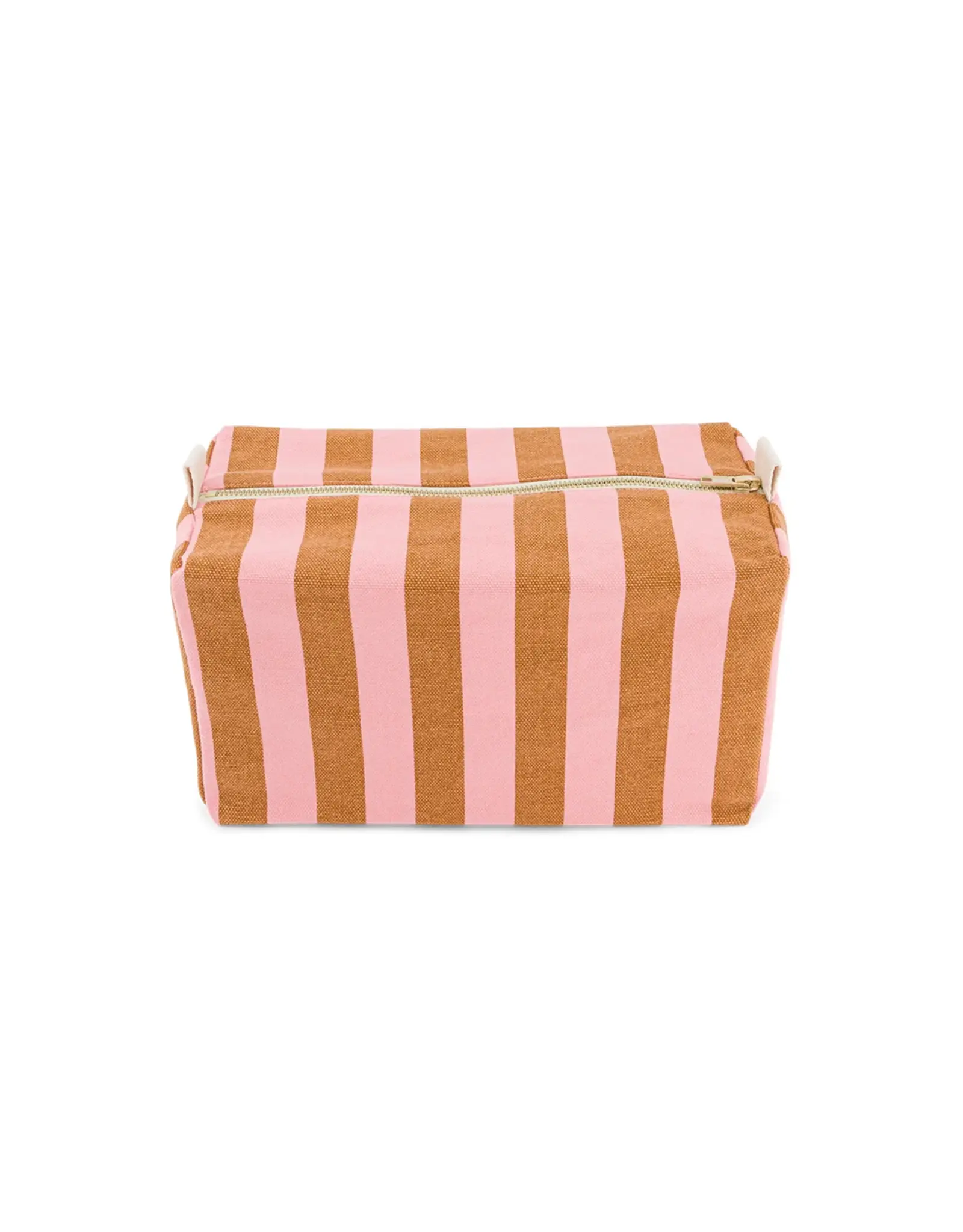 Toilettas Caramel/roze streep