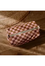 Toilettas Caramel/roze check