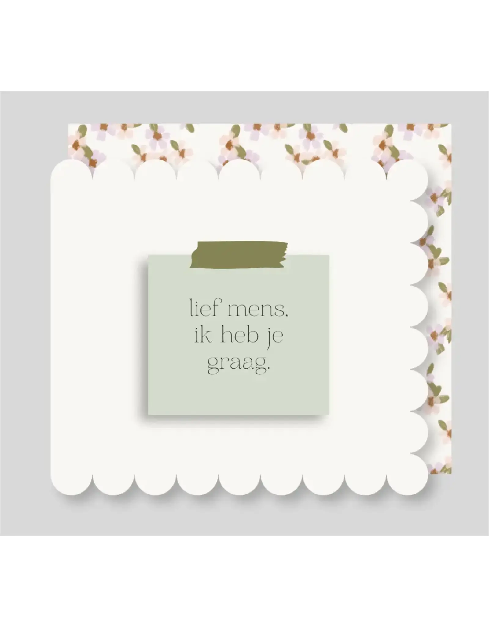 Wenskaart Lief mens ik heb je graag