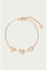 Armband hartjes parelmoer