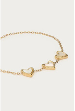 Armband hartjes parelmoer