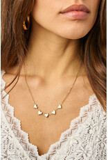 Ketting hartjes parelmoer