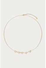 Ketting hartjes parelmoer