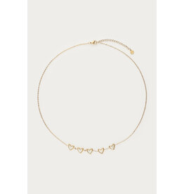 Ketting hartjes parelmoer