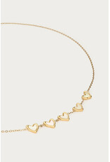 Ketting hartjes parelmoer