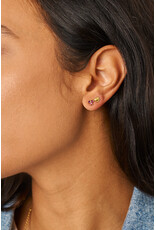 Studs triple roze strass