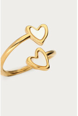 Ring hartjes parelmoer