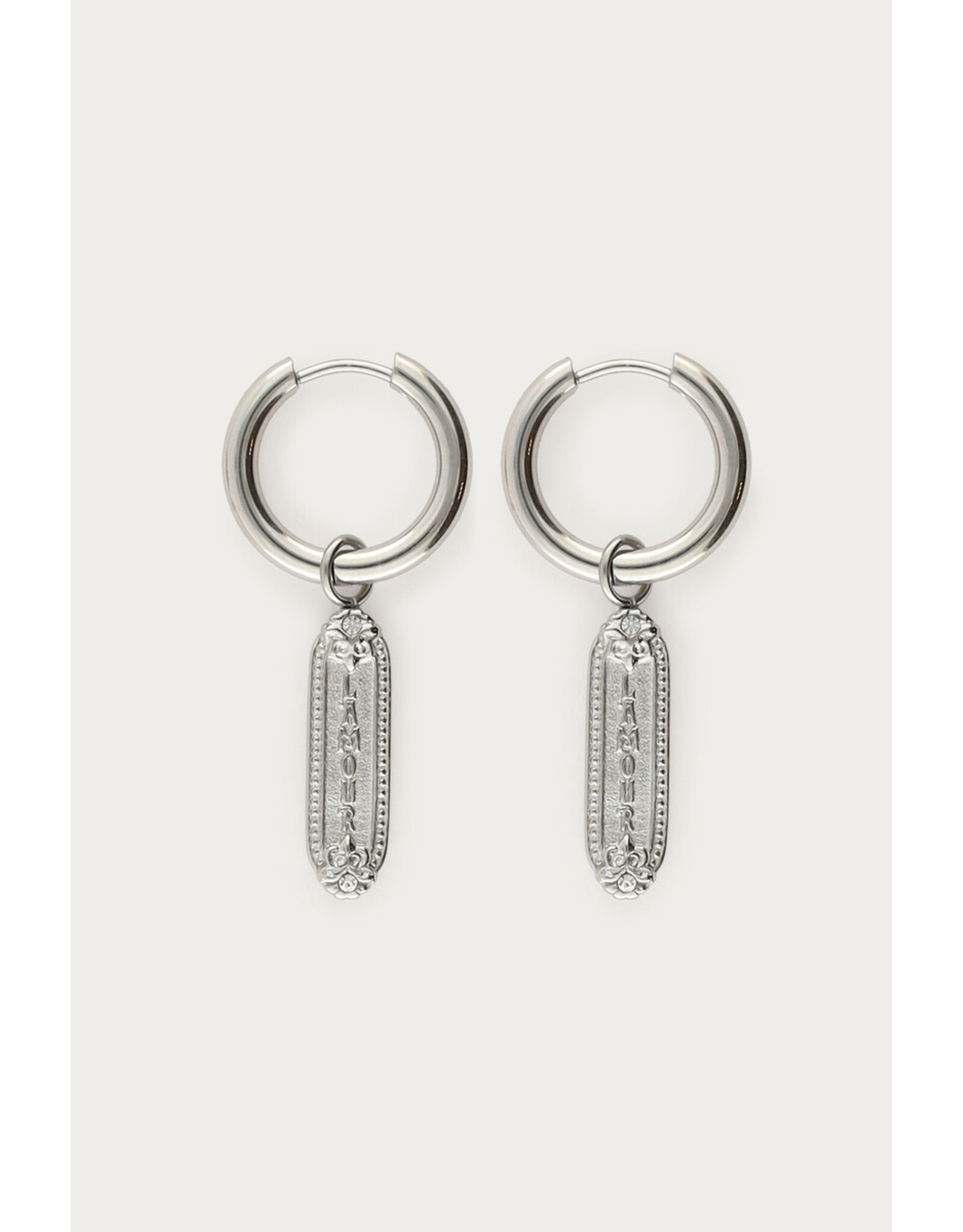 Oorringen l'amour zilver