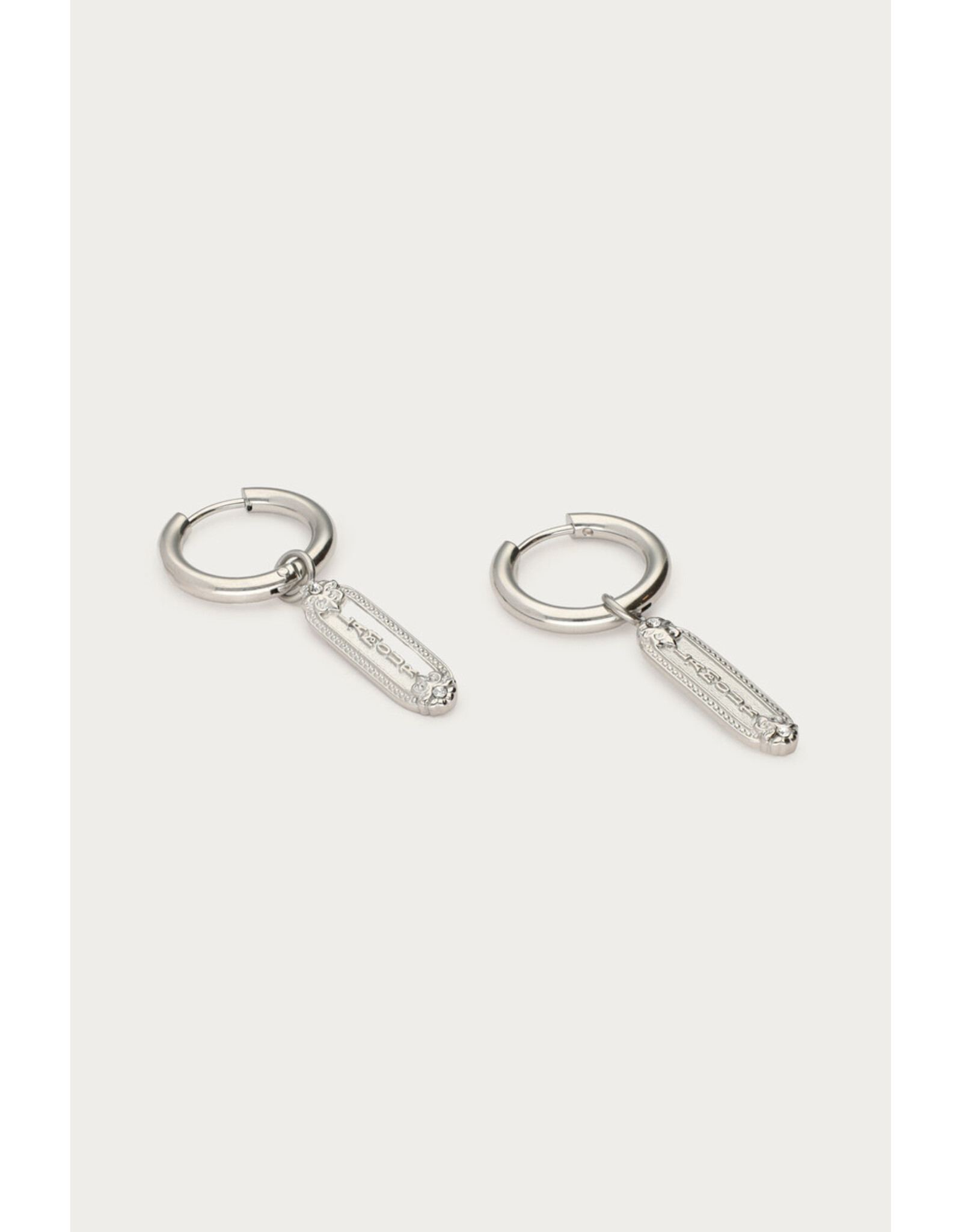 Oorringen l'amour zilver