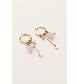 Oorringen spring roze