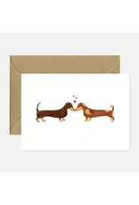 Wenskaart Teckel love