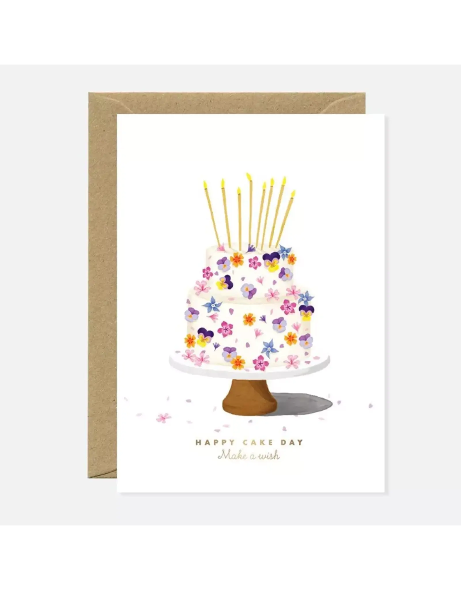 Wenskaart Happy cake day Make a wish