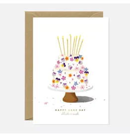 Wenskaart Happy cake day Make a wish