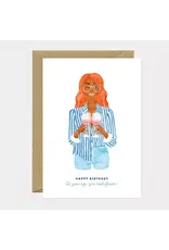 Wenskaart Happy birthday glasses