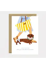 Wenskaart Life is better when you walk with someone sweet