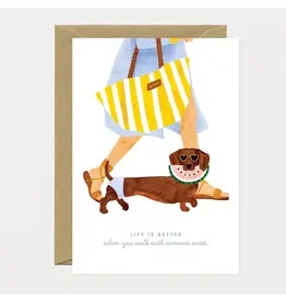 Wenskaart Life is better when you walk with someone sweet