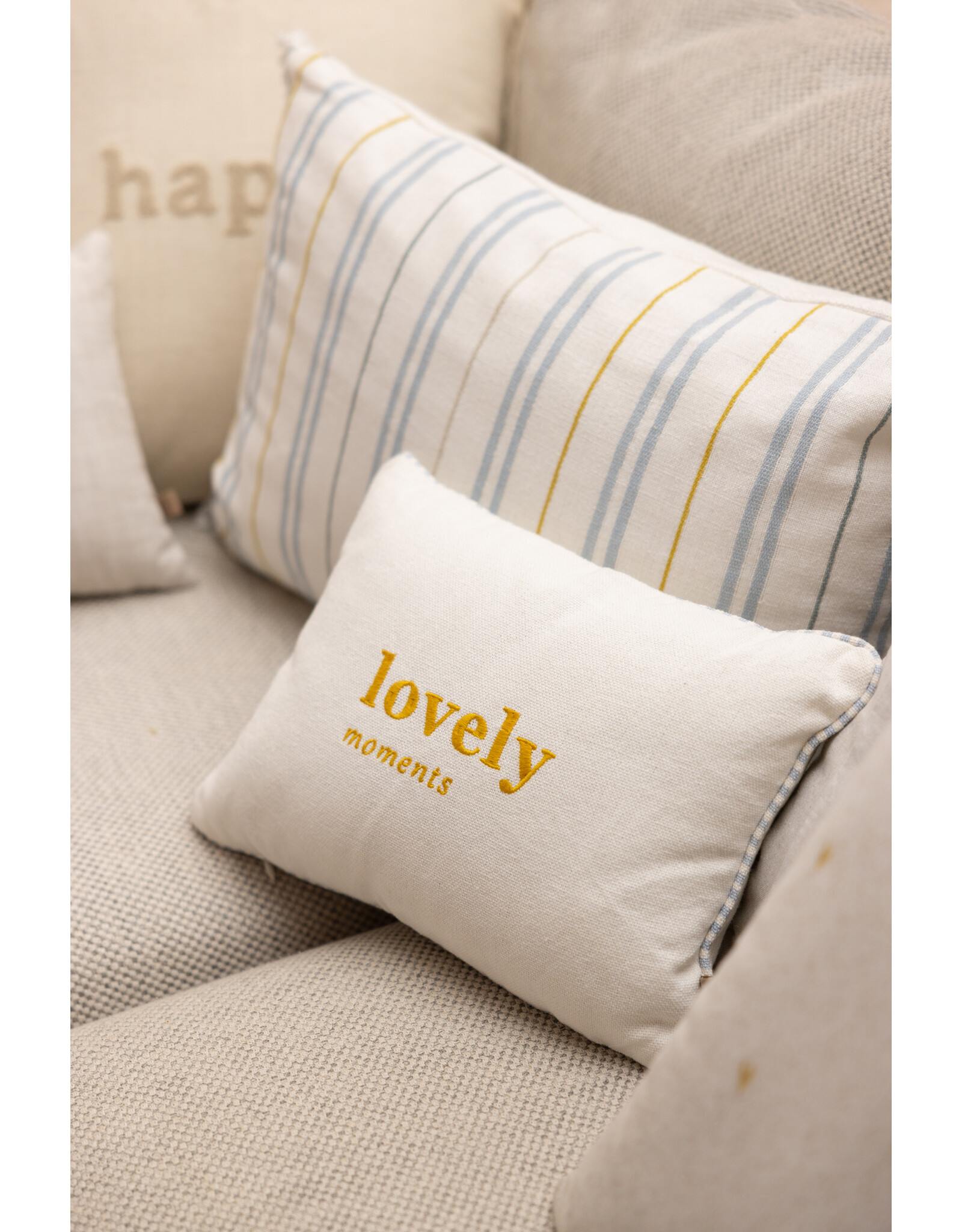 Kussen strepen franjes