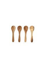 Set 4 lepeltjes olivewood
