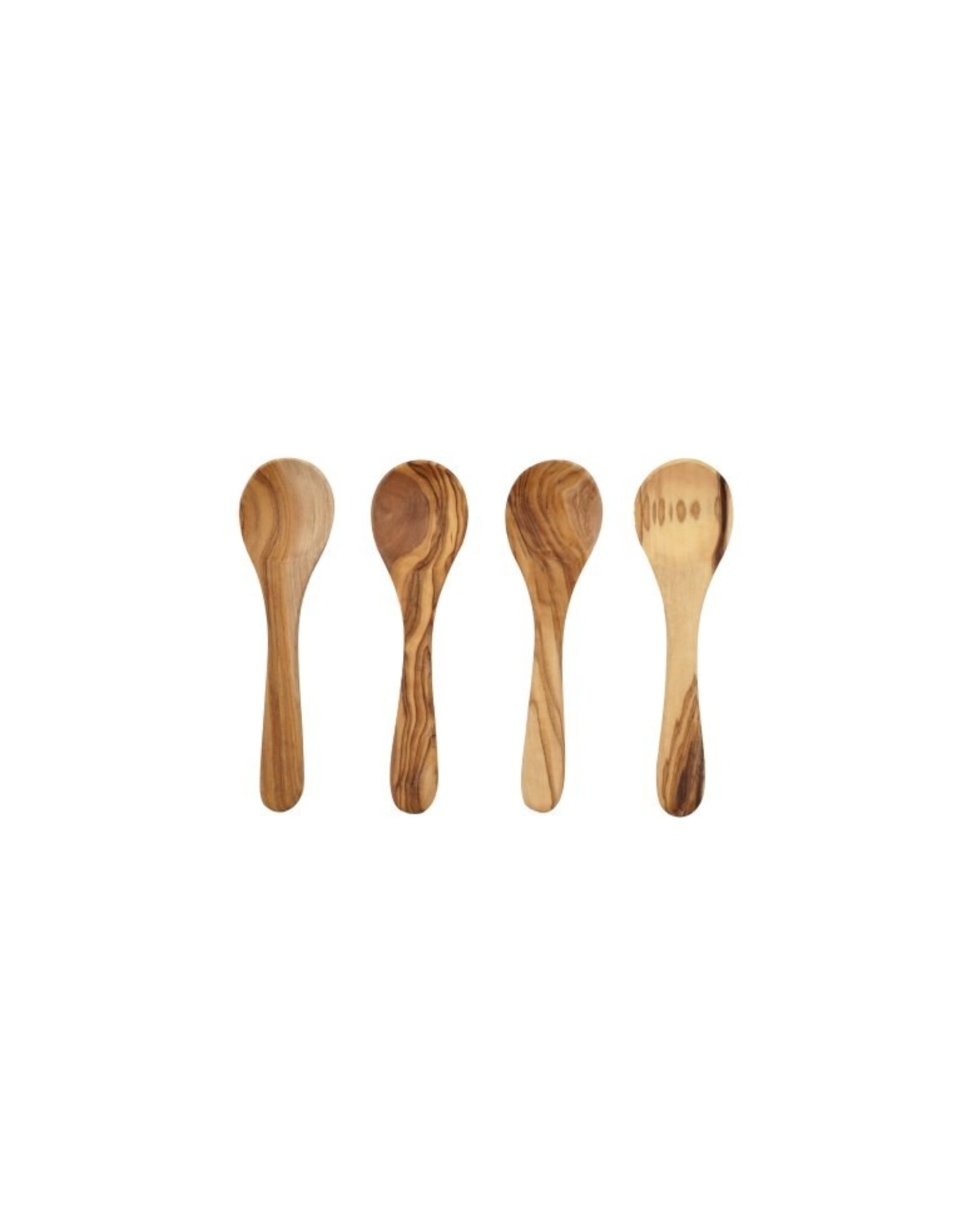 Set 4 lepeltjes olivewood