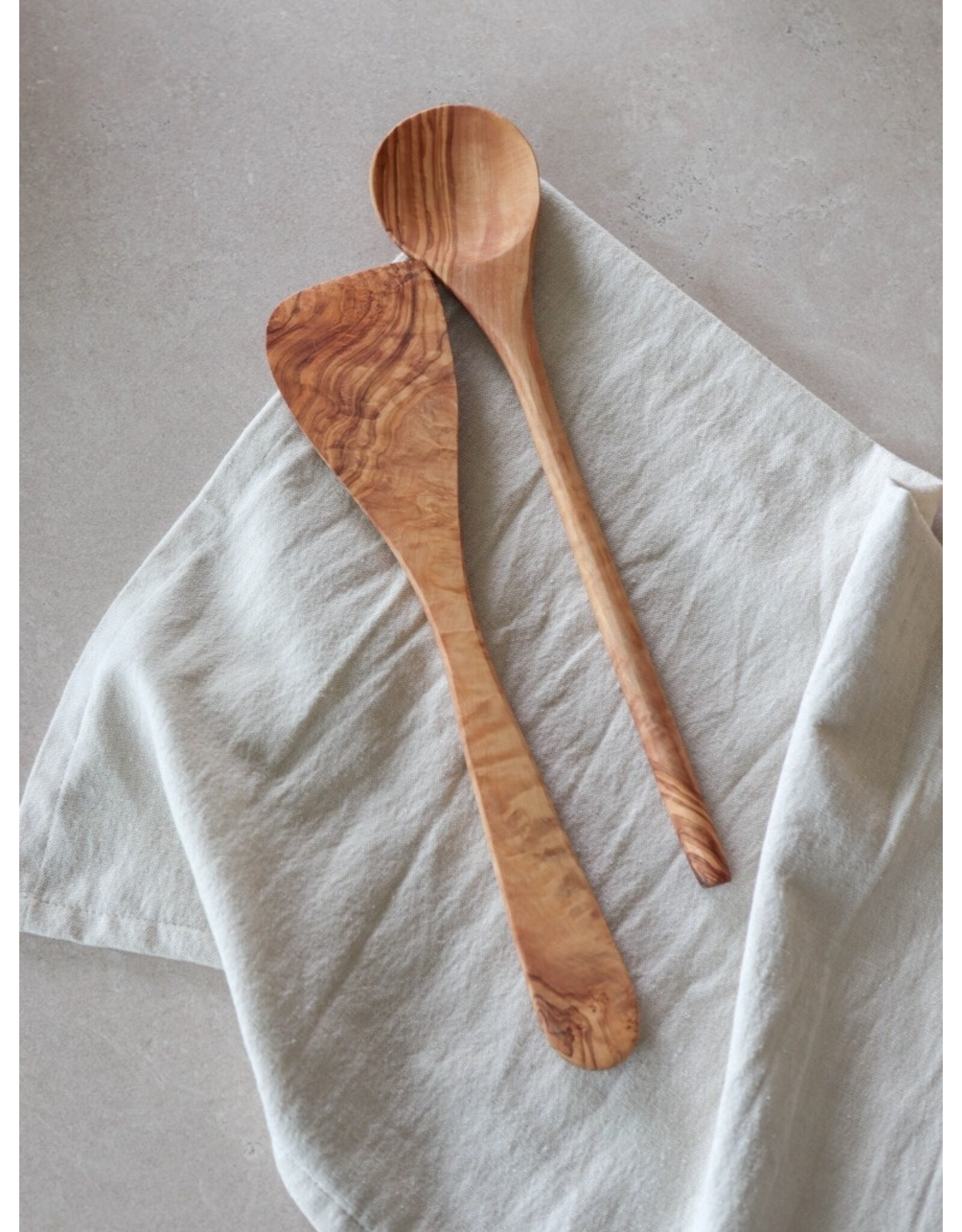 Set 2 keukenlepels olivewood