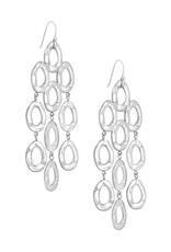 Lange oorbellen organisch zilver