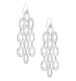 Lange oorbellen organisch zilver