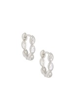 Oorringen steentjes zilver