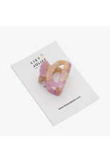 Haarspeld lila/beige boog