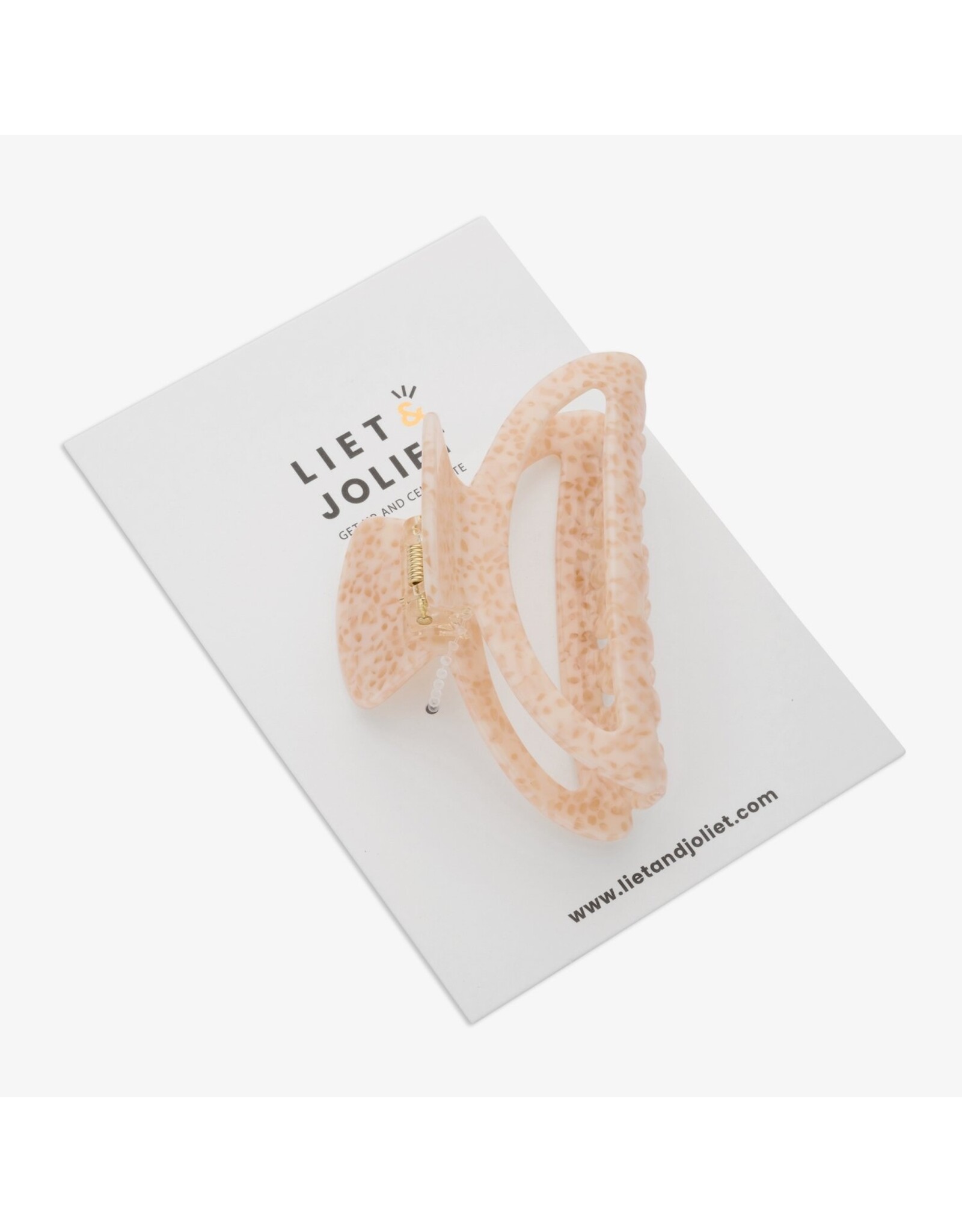 Haarspeld beige dot open