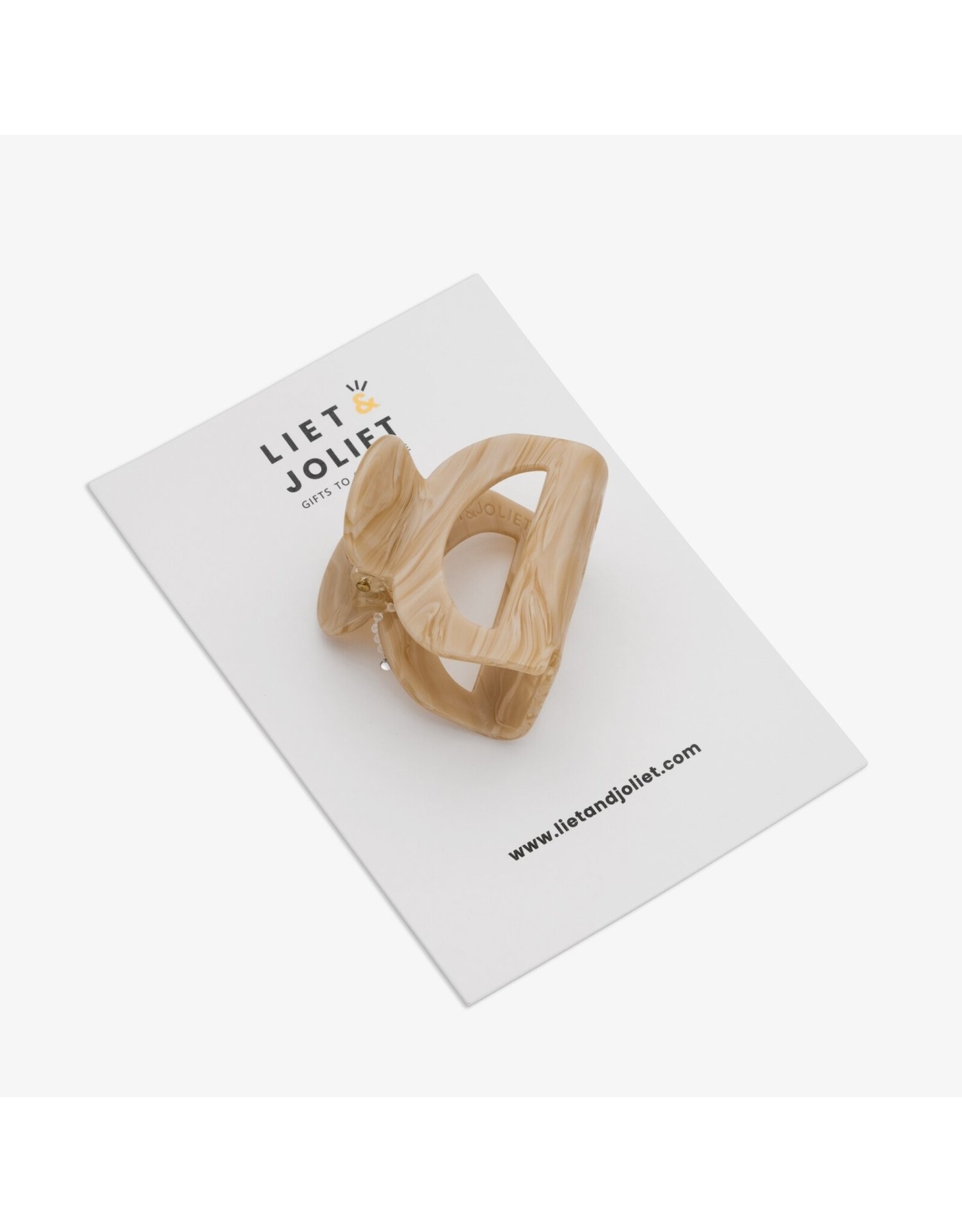 Haarspeld beige boog