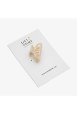 Haarklem mini raster beige