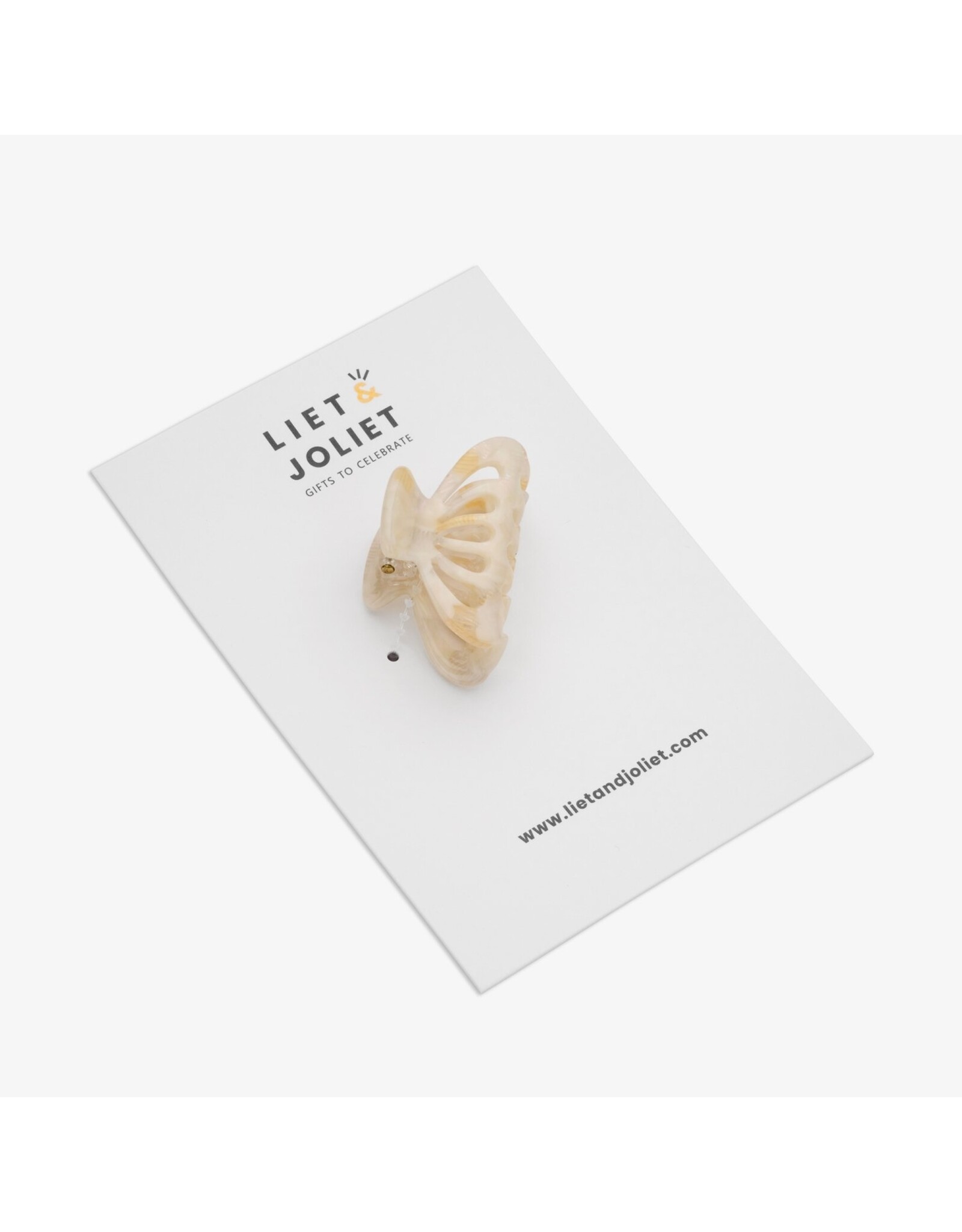 Haarklem mini raster beige