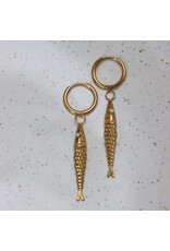 Oorbellen Fish pearl