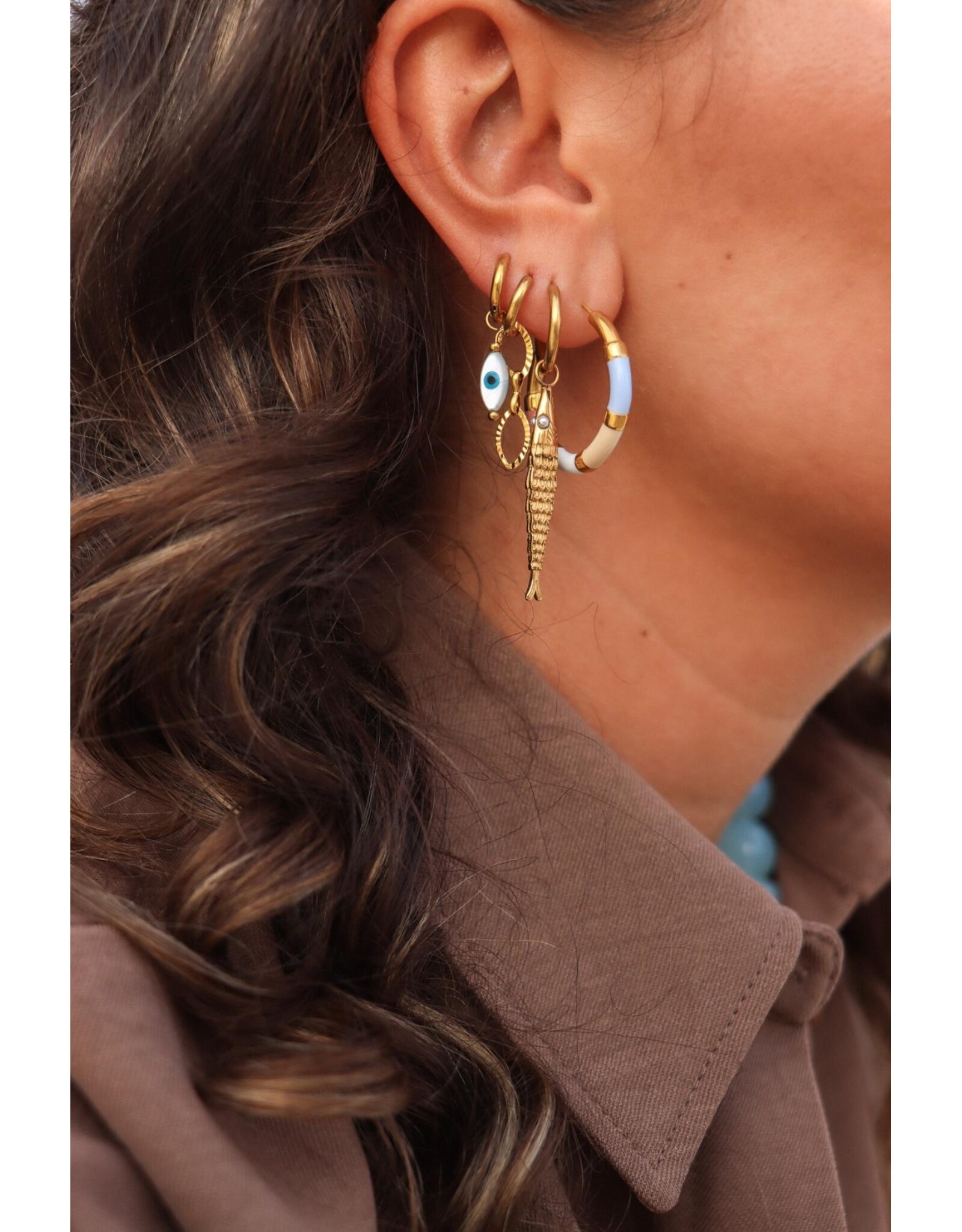 Oorbellen hoola pastel