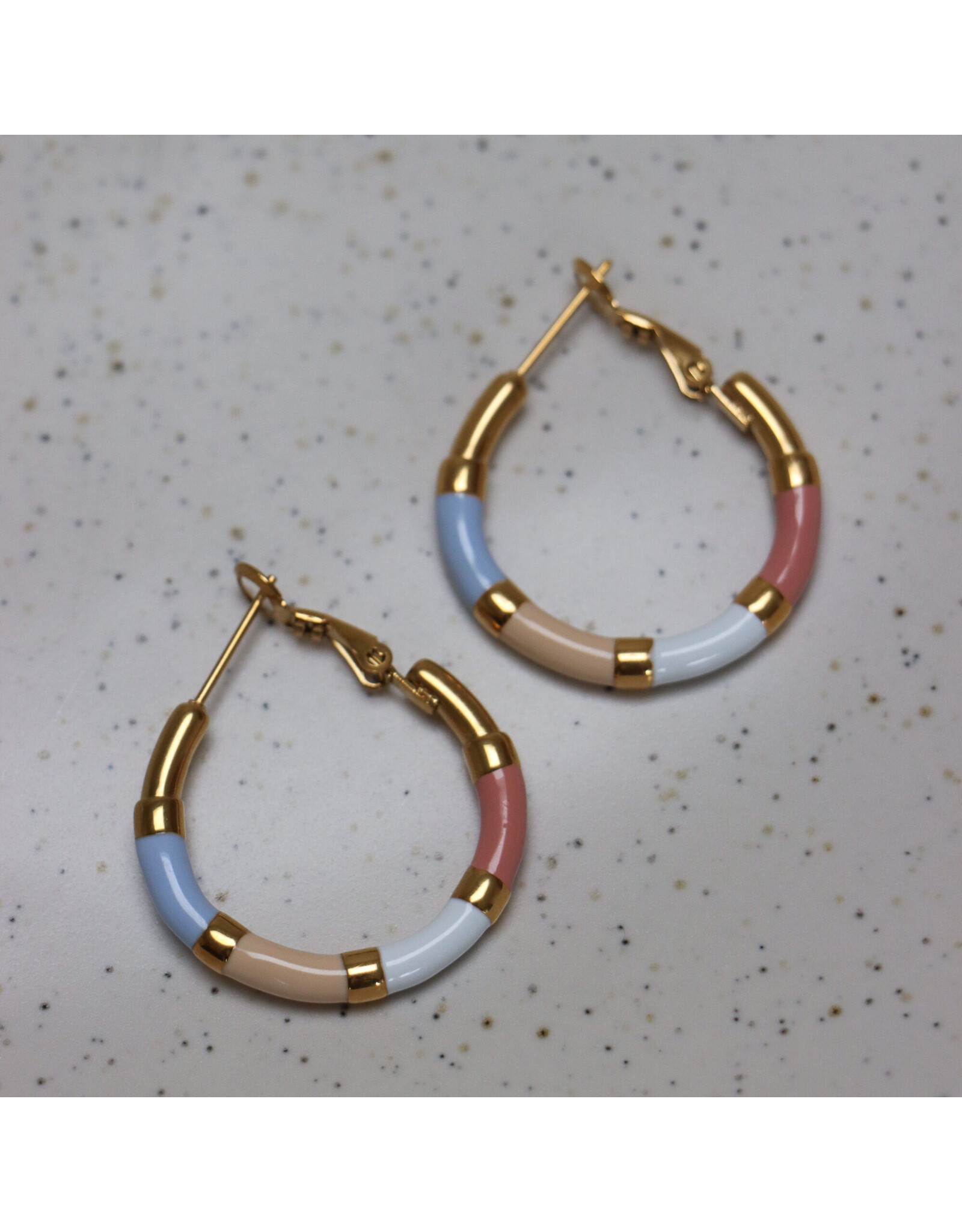 Oorbellen hoola pastel