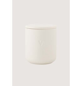 Geurkaars keramiek hartje off white