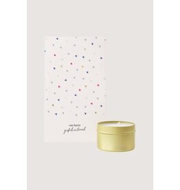 Geurkaars tin in zakje Gefeliciteerd