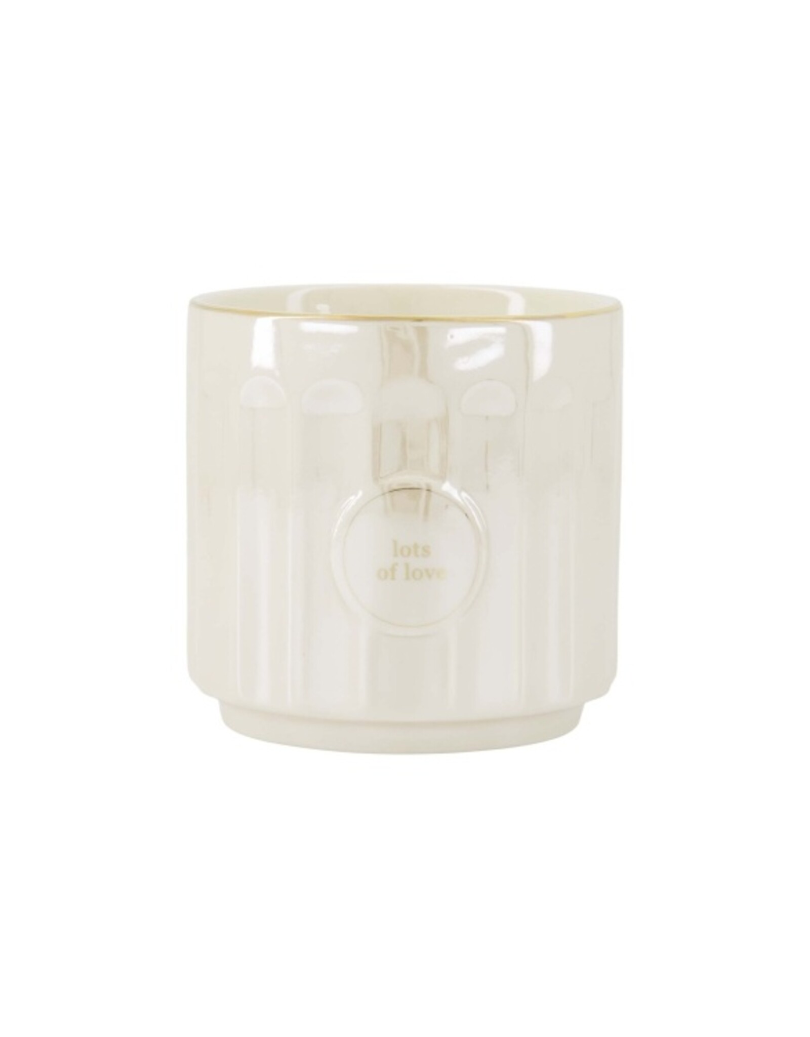 Geurkaars parelmoer ribbel